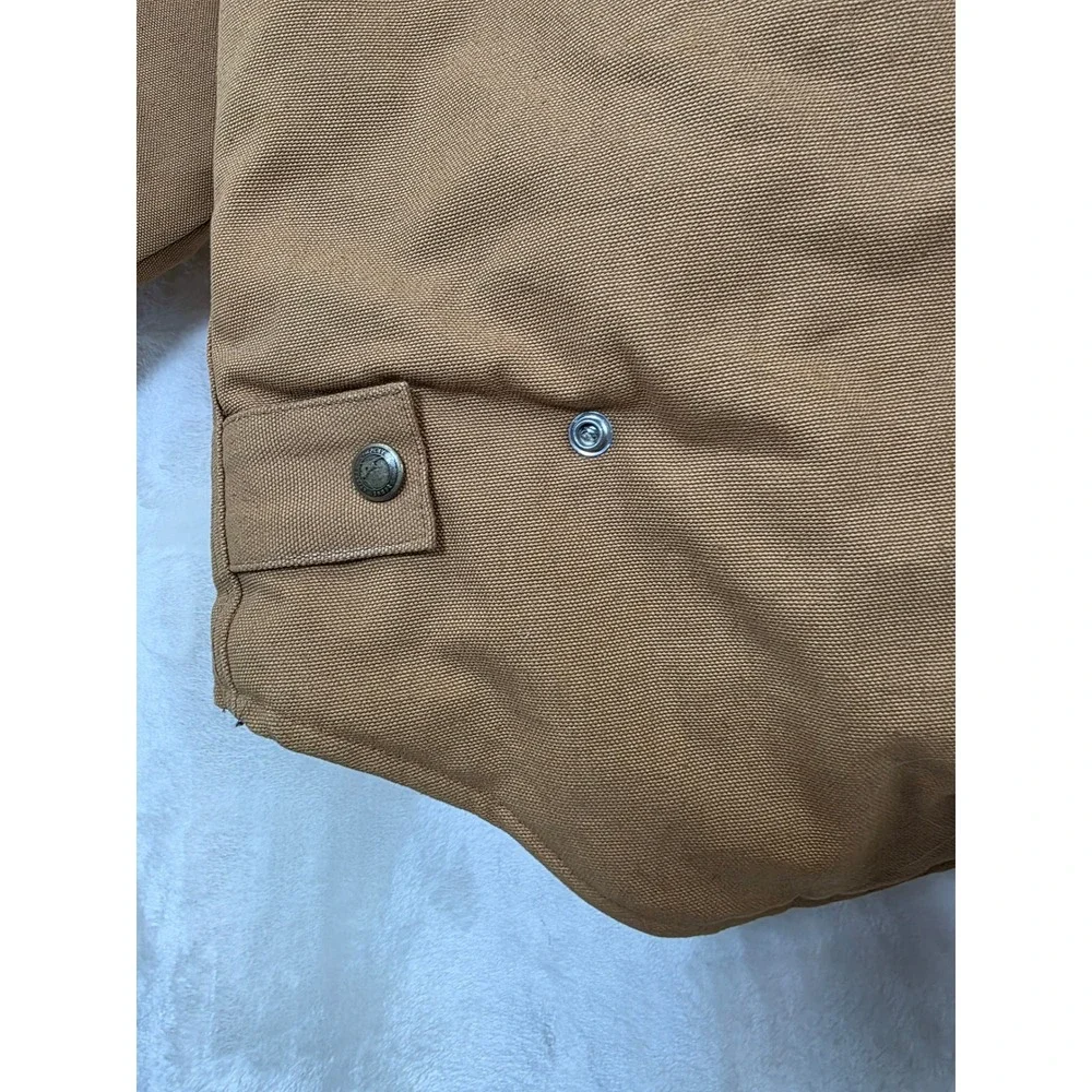 Berne Apparel Mens Duck Canvas Work Jacket Tan Brown Black Corduroy Collar Large